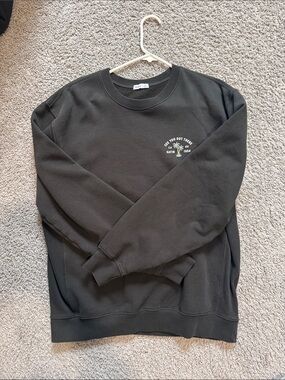 Katin Black Crewneck with Small Palm Graphic